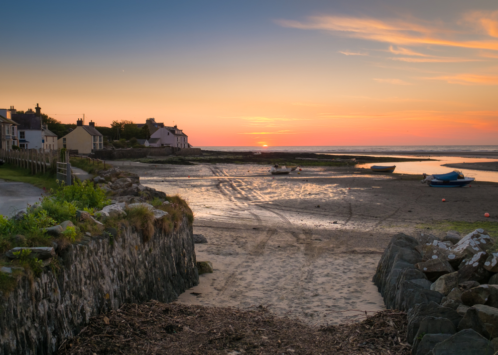 Sunset at Newport in Pembrokeshire, Wales
