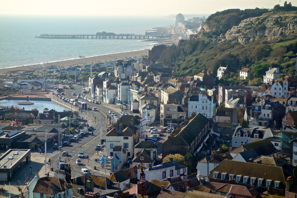 he Old Town, Hastings, England lies mainly within the eastern-most valley of the current town, and is a popular tourist destination